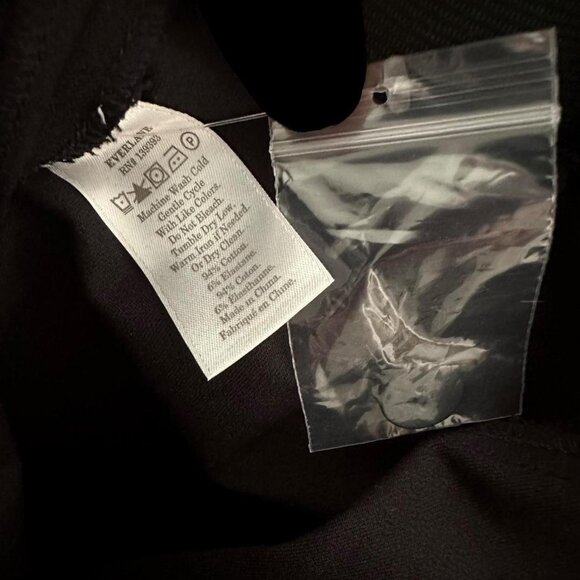 Everlane side zip black stretch cotton pants size 16 - Picture 6 of 8